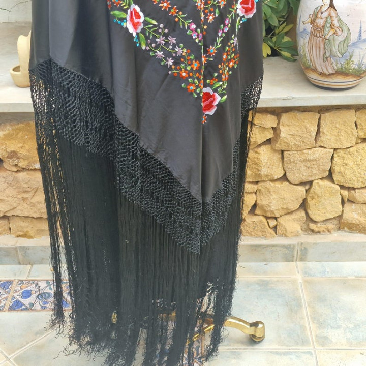 Châle de Manille en Soie pour Flamenco
