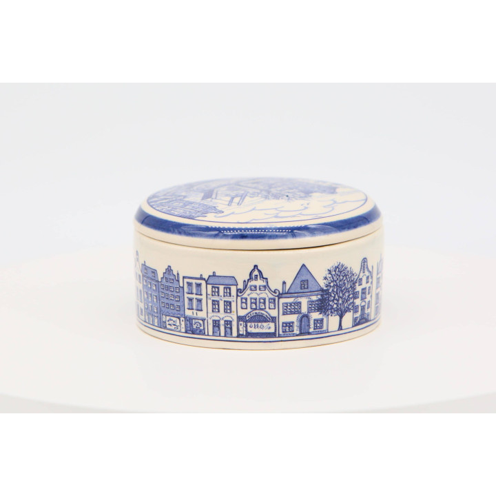 Caixa de Cerâmica Delft Blauw Amsterdão Vintage