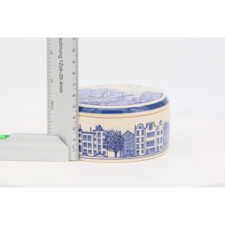 Scatola in Ceramica Delft Blauw Amsterdam Vintage