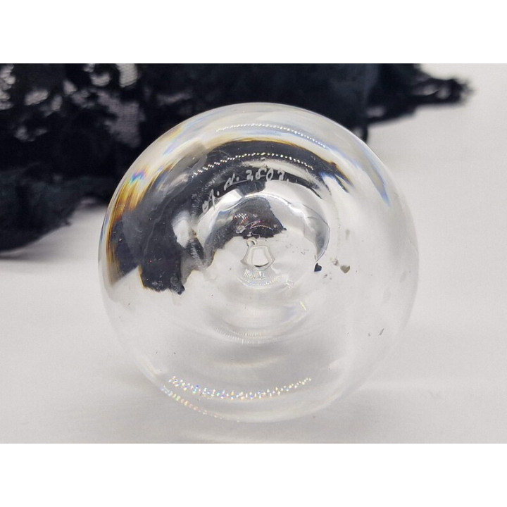 Vintage Hand-Blown Crystal Perfume Bottle (1960s) - Signed M.N.