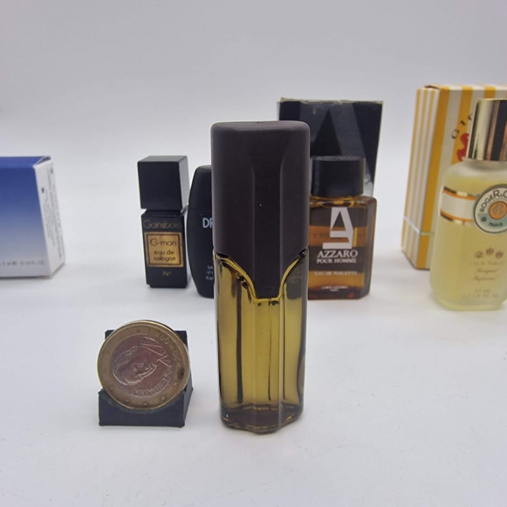 Set van 6 vintage heren miniatuur parfums
