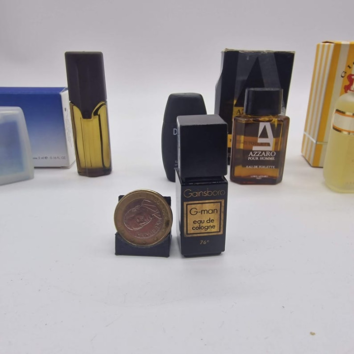 Set of 6 Vintage Men's Miniature Perfumes