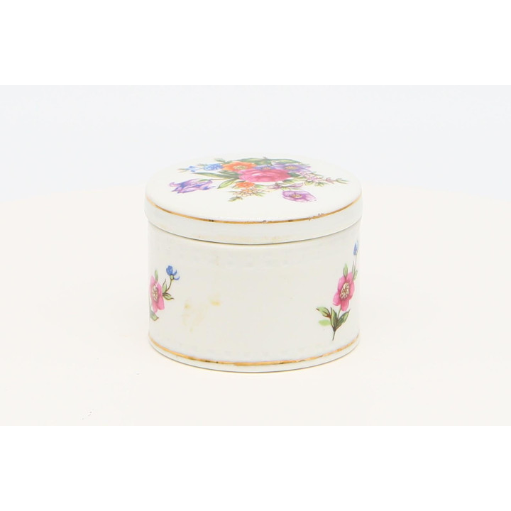 Boîte à Bijoux en Porcelaine Vintage 1990 - Décor Floral