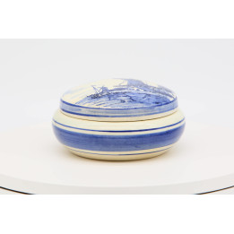 Boîte en Céramique Delfts Blauw 1970 - Peinte à la Main