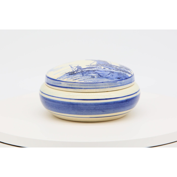 Caixa de Cerâmica Delfts Blauw Anos 70 - Pintada à Mão