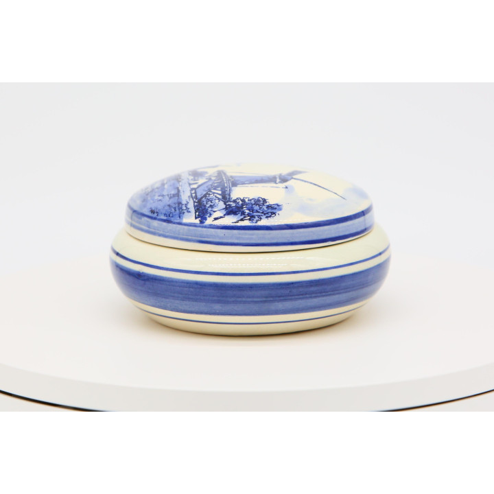Boîte en Céramique Delfts Blauw 1970 - Peinte à la Main