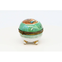 Porcelanowa Szkatułka Jajko Rokoko Vintage