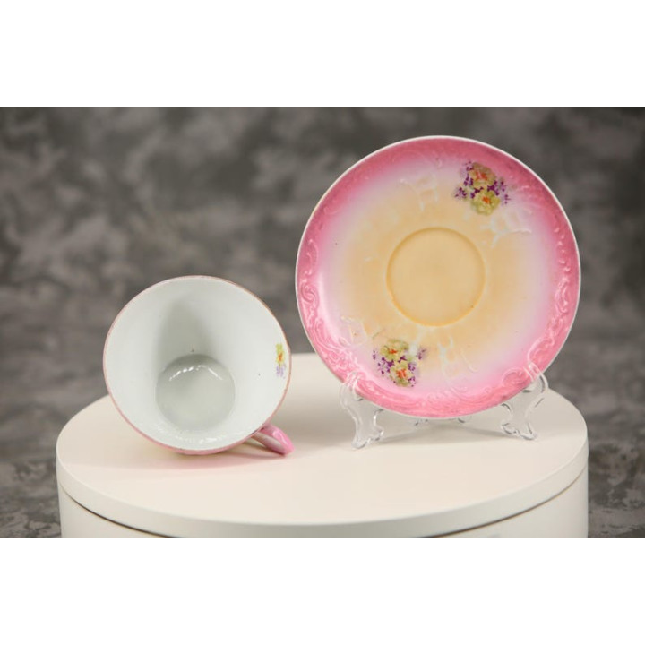 Antique Fine Porcelain Tea Cup and Saucer, c. 1900-1909