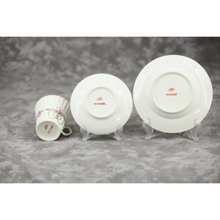 Trio de Café Porcelana LFZ Lomonosov URSS 1984