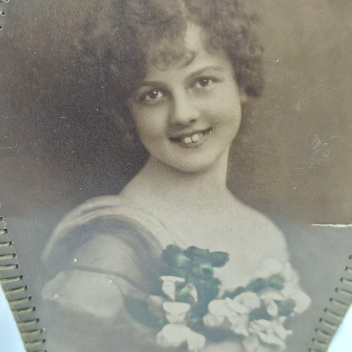 Antique Postcard Box (1900-1910) - Edwardian Folk Art