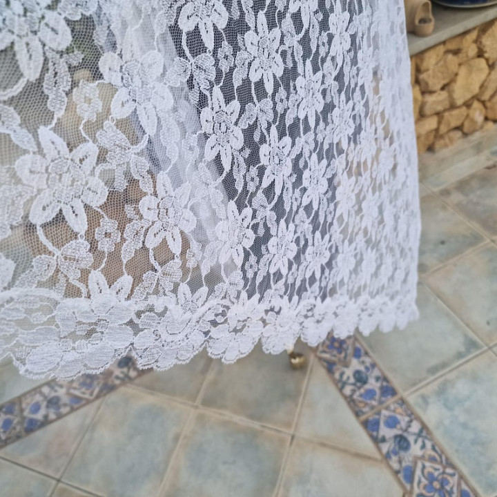 Mantille de Mariée Espagnole Vintage 1960 (200x100 cm)