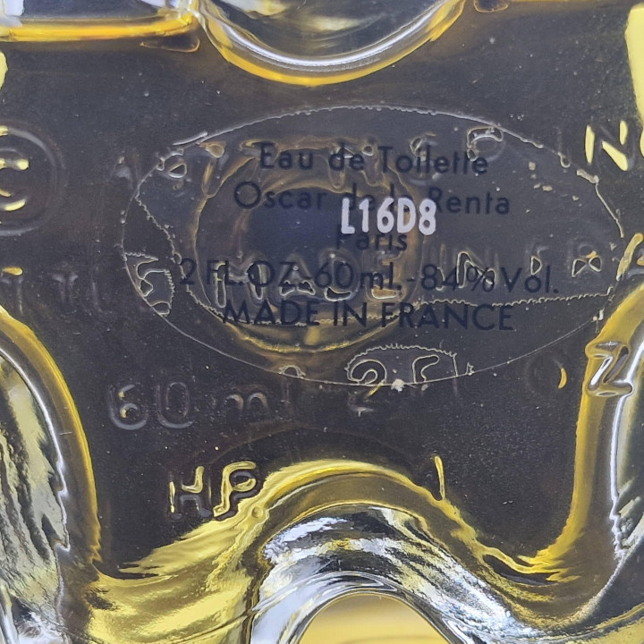 ヴィンテージ香水 オスカーデラレンタ オードトワレ 60ml 1990年代 希少フレグランス オリジナル箱付 セルジュマンソー デザインボトル
