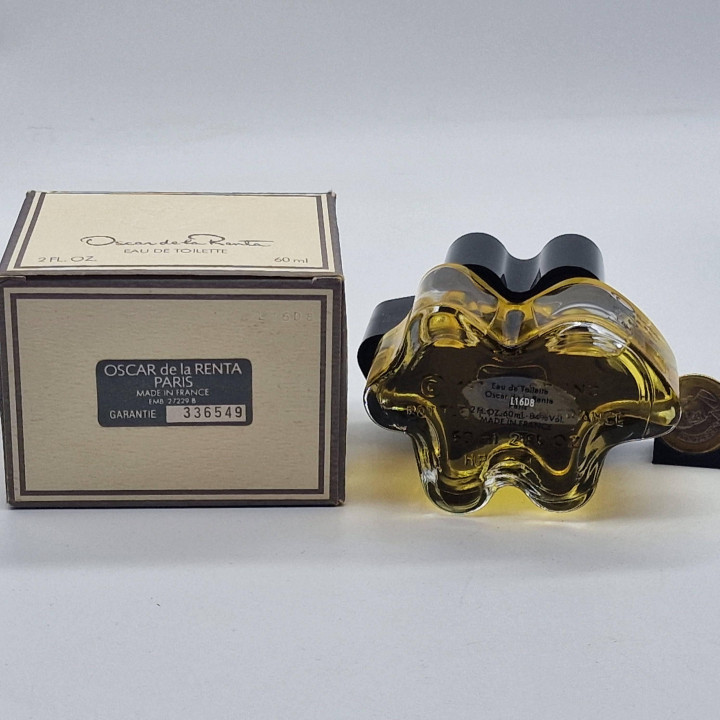 ヴィンテージ香水 オスカーデラレンタ オードトワレ 60ml 1990年代 希少フレグランス オリジナル箱付 セルジュマンソー デザインボトル