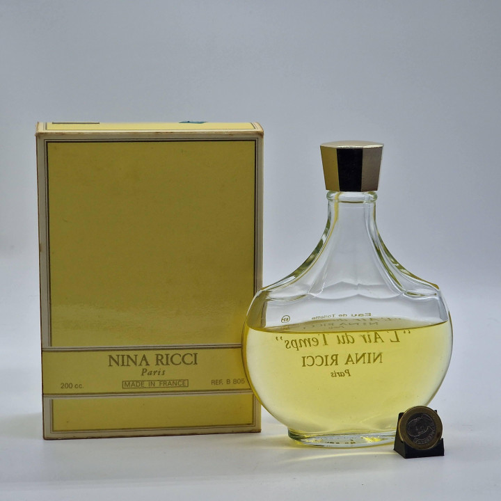 Vintage Parfum Nina Ricci L'Air du Temps, Lalique Flakon 200ml EDT, Sammlerduft 1970er mit Originalverpackung, Hergestellt in F…
