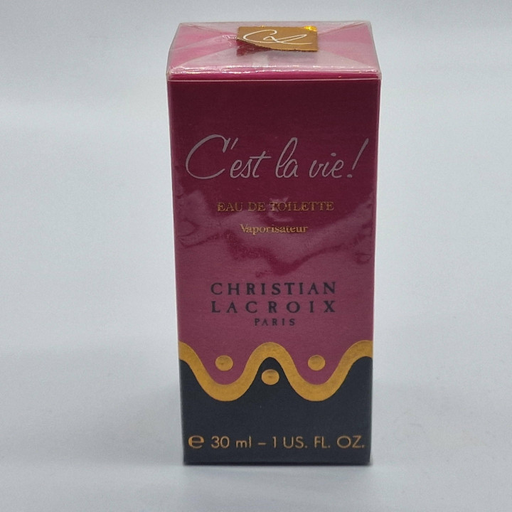 Profumo Vintage Christian Lacroix C'est La Vie Eau de Toilette 30ml, 1990 Sigillato Nuovo in Scatola Raro da Collezione Fragran…