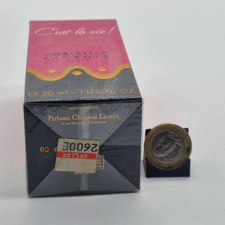 Perfume Vintage Christian Lacroix C'est La Vie Eau de Toilette 30ml, 1990 Precintado Original Nuevo en Caja Fragancia de Colecc…