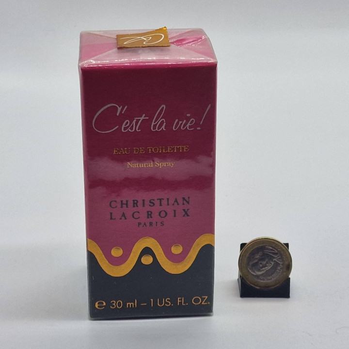 Unikatowe Perfumy Vintage Christian Lacroix C'est La Vie Eau de Toilette 30ml, 1990 Nowe Oryginalnie Zafoliowane Rzadki Zapach