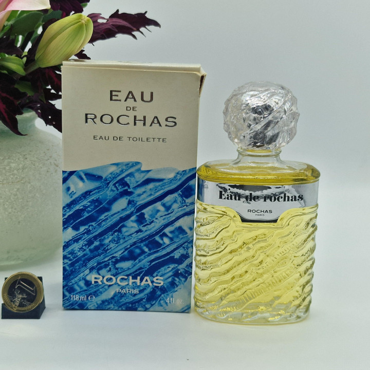Винтажная туалетная вода Eau de Rochas 118 мл с коробкой, Французские цитрусовые духи Роша, Коллекционный аромат 1990-х годов