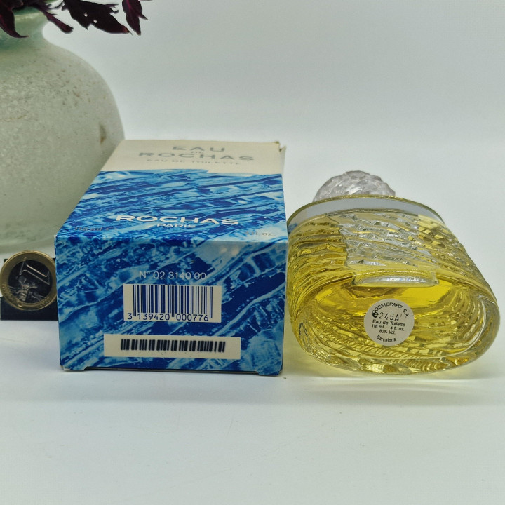 Eau de Rochas Eau de Toilette Perfume Vintage, Fragrância 118ml com Caixa Original, Aroma Cítrico Coleccionável Francês Anos 90