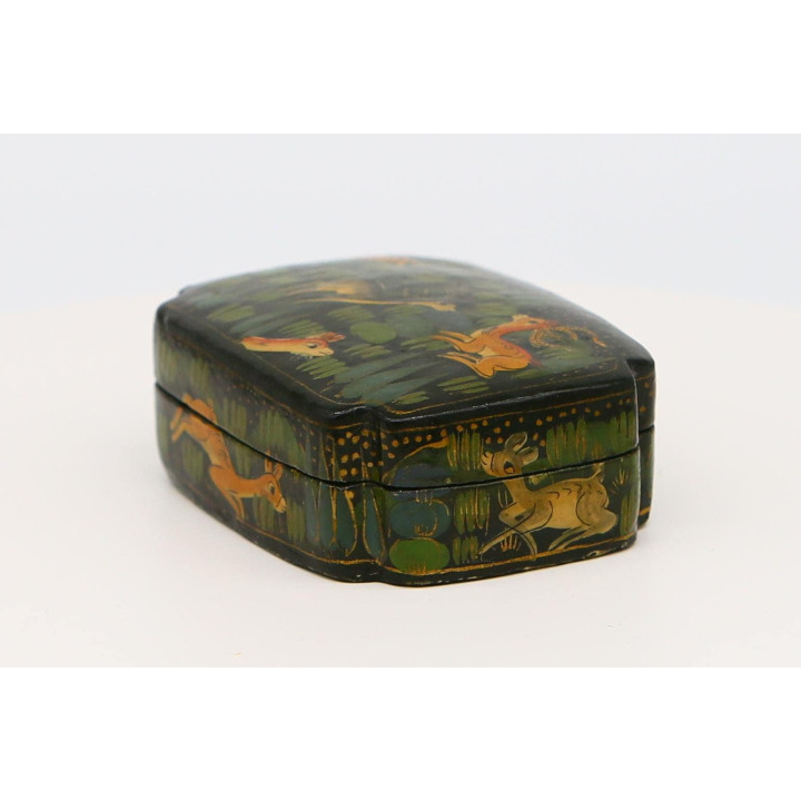 Scatola Vintage Papier Mâché Kashmir anni '70