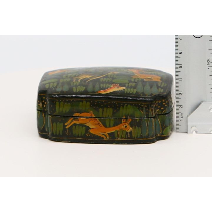 Vintage Kashmir Papier Mâché Decorative Box 1970s