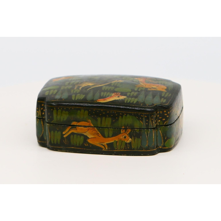 Caixa Vintage Papier Mâché Caxemira anos 70