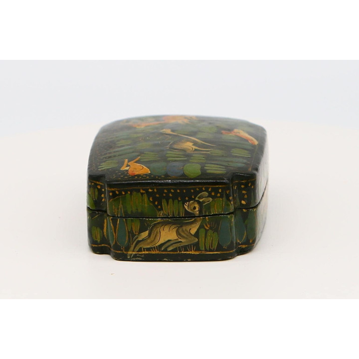 Scatola Vintage Papier Mâché Kashmir anni '70