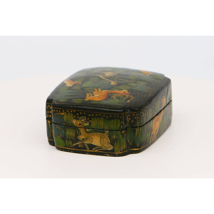 Caixa Vintage Papier Mâché Caxemira anos 70