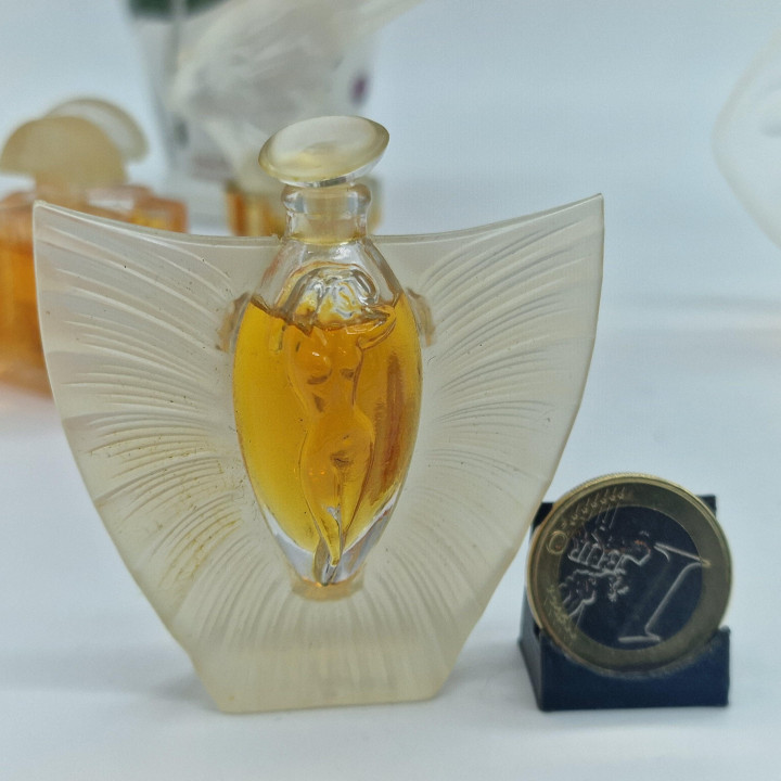 Collection of 6 Lalique Miniature Perfume Bottles - French Crystal