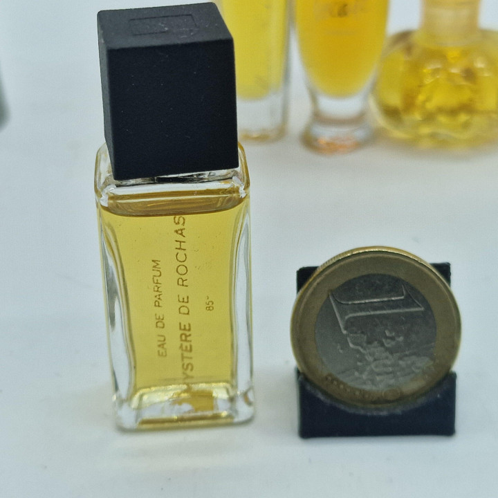 ヴィンテージ ロシャス ミニチュア香水 7点セット - ビザンス ミステール ファム マダムロシャス トカード ルミエール - フランス製 コレクター向けミニボトル 3ml-10ml 1980-1995年