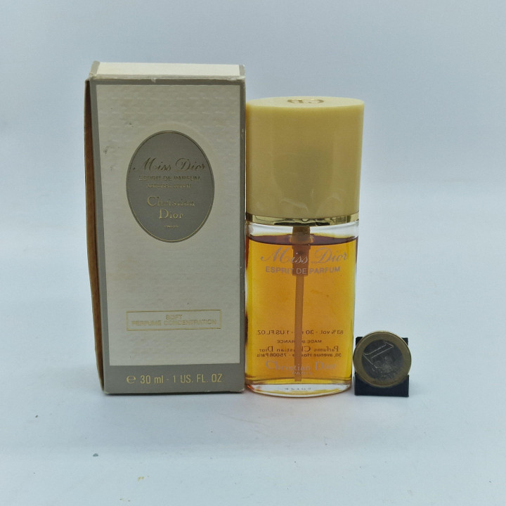 Profumo Vintage Miss Dior Christian Dior Esprit de Parfum 30ml Vaporizzatore, Rara Fragranza da Collezione 1990 con Scatola Spr…