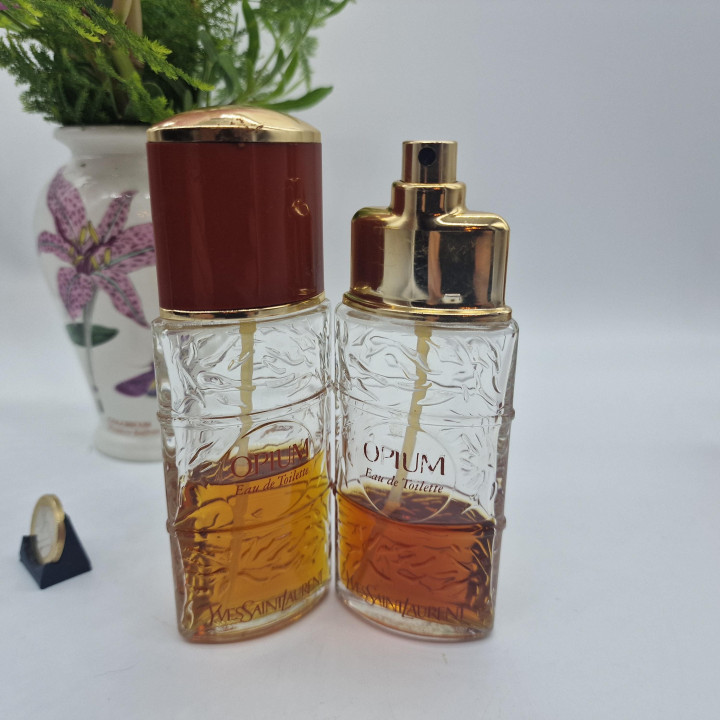 Винтажные Духи Набор Yves Saint Laurent YSL Opium Eau de Toilette EDT Эра Санофи - 2 Флакона Всего 40мл, Коллекция 1990-х Без К…