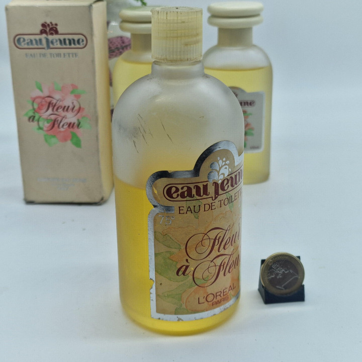 Fleur à Fleur Eau de Toilette Eau Jeune L'Oreal, Винтажные духи 100 мл и 250 мл, Французский парфюм 1980-х годов во флаконе для…