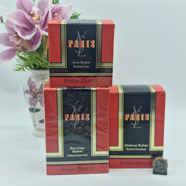 Vintage YSL Paris Toilettenartikel-Set - 80er Jahre Sammlerstück