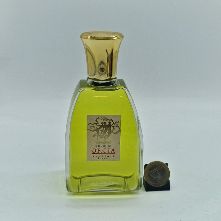Woda Kolońska Perfumy Vintage Myrurgia Orgia, Duży Flakon 200ml, Hiszpański Zapach Lata 70, Rzadki Kolekcjonerski Okaz Barcelon…