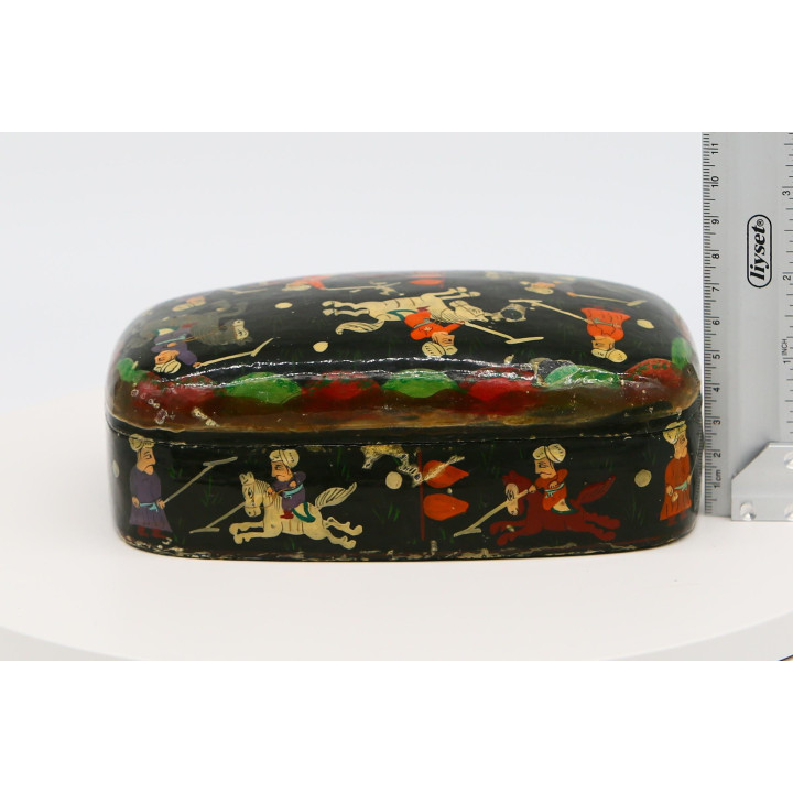 Caja Persa Lacada Siglo XIX - Arte Qajar Chogan