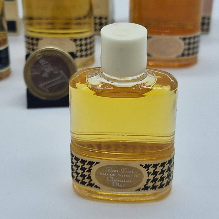 Set de 5 Miniaturas de Perfume Christian Dior 10ml, Miss Dior Diorissimo Diorella Dioressence Dior-Dior, Estuches Pata de Gallo…