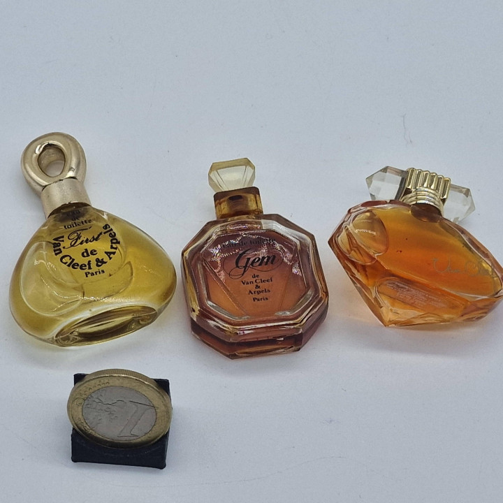 Set of 3 Miniature Perfumes - Van Cleef & Arpels First, Gem and Van Cleef, 3x 5ml Vintage French Fragrances, Collectibles 1970s…