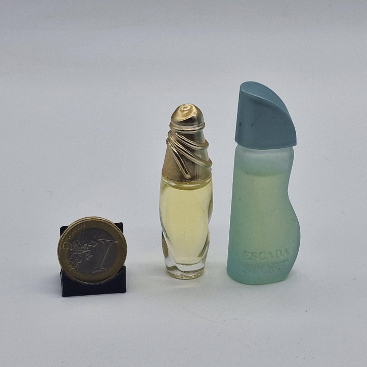 Lote de Miniaturas de Perfume Vintage, Escada Acte 2 e Escada Sport, Conjunto de 2 Frascos de Coleção, Perfumaria de Design Ano…