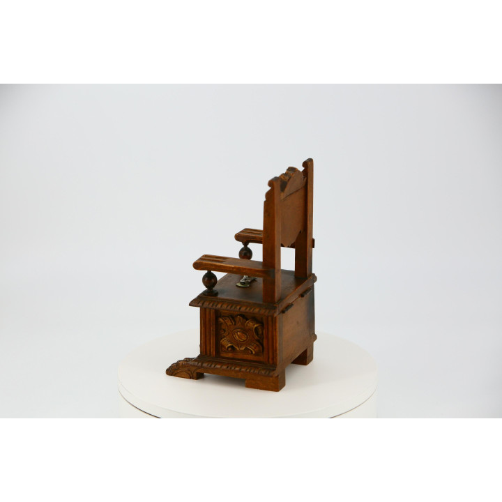 Boîte à bijoux Néorenaissance Sgabello XIXe siècle - Bois Sculpté