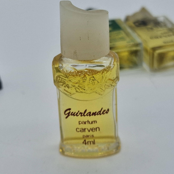 フランス製ヴィンテージ ミニチュア香水 3本セット カルヴェン パリ Ma Griffe Vetiver Guirlandes オードトワレ パルファム レア 1980年代 コレクターアイテム 古い香水瓶
