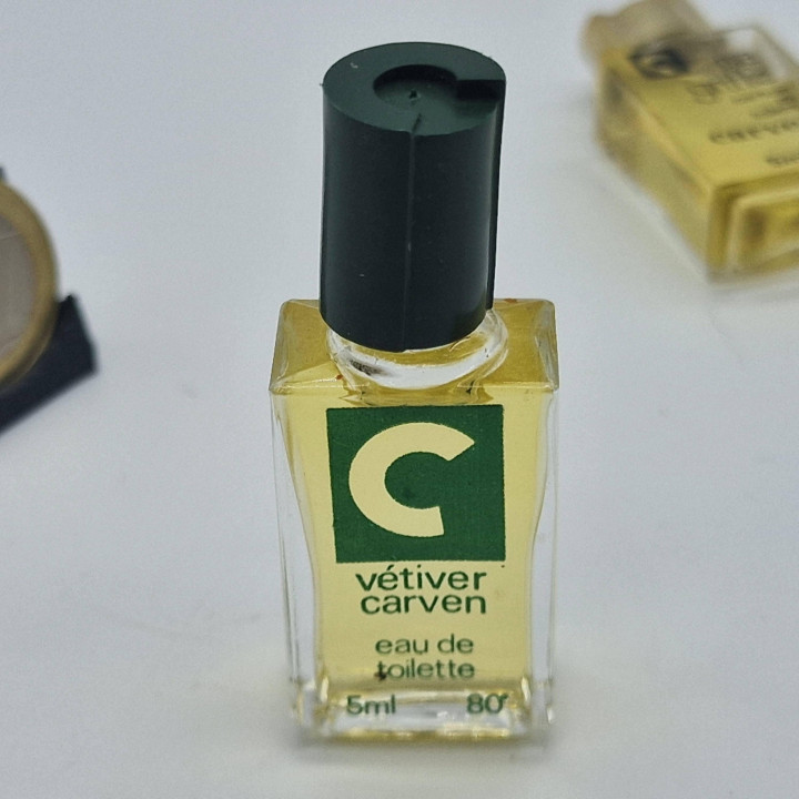 フランス製ヴィンテージ ミニチュア香水 3本セット カルヴェン パリ Ma Griffe Vetiver Guirlandes オードトワレ パルファム レア 1980年代 コレクターアイテム 古い香水瓶
