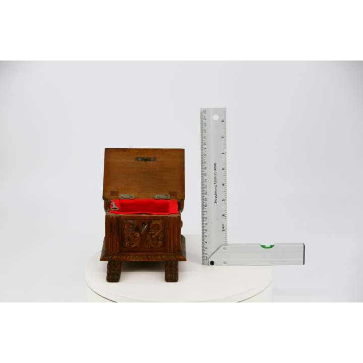 Caixa de Jóias Neorenascença Sgabello Madeira Séc. XIX
