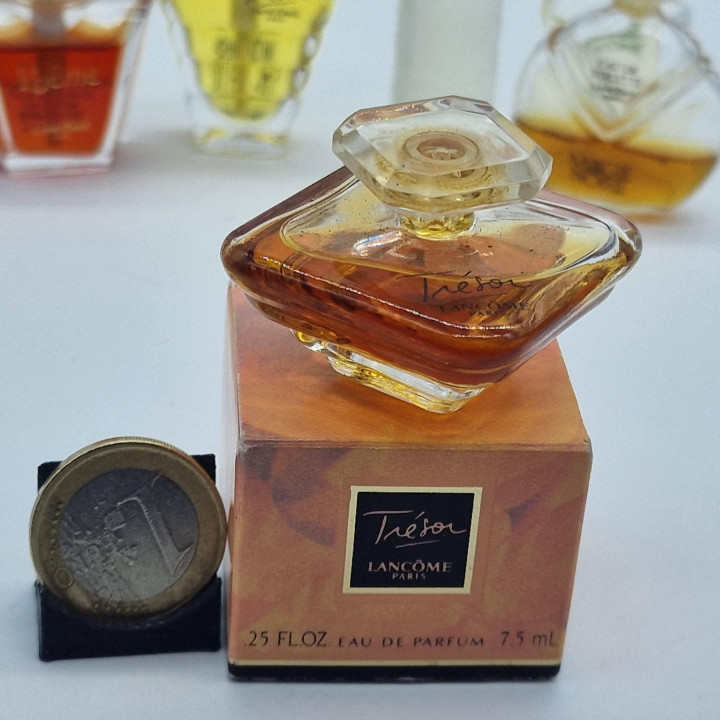 Набор 8 винтажных миниатюр Lancome, духи Tresor, Magie Noire, Poeme, Miracle и мужские ароматы, редкие коллекционные флаконы Фр…