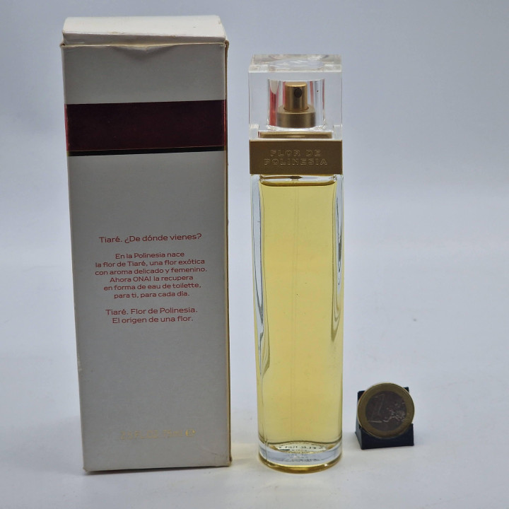 Onai Tiare Flor de Polinesia Eau de Toilette Myrurgia, Vintage Jaren 2000 Spaans Parfum 75 ml, Zeldzame Geur met Originele Doos…