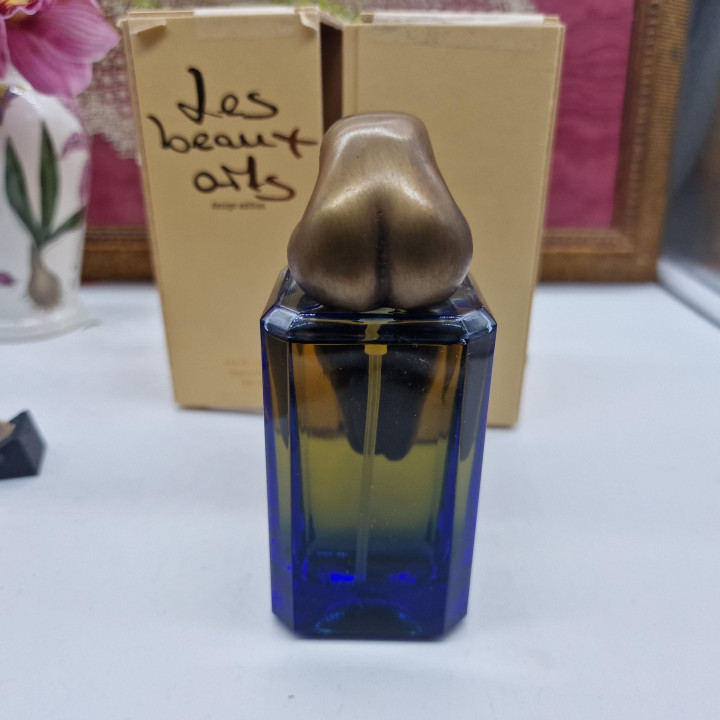 Vintage Parfumfles, Les Beaux Arts Iride van Bruno Bruni, Gelimiteerde Editie 100ml, Bronzen Sculptuur, 1994, met Certificaat