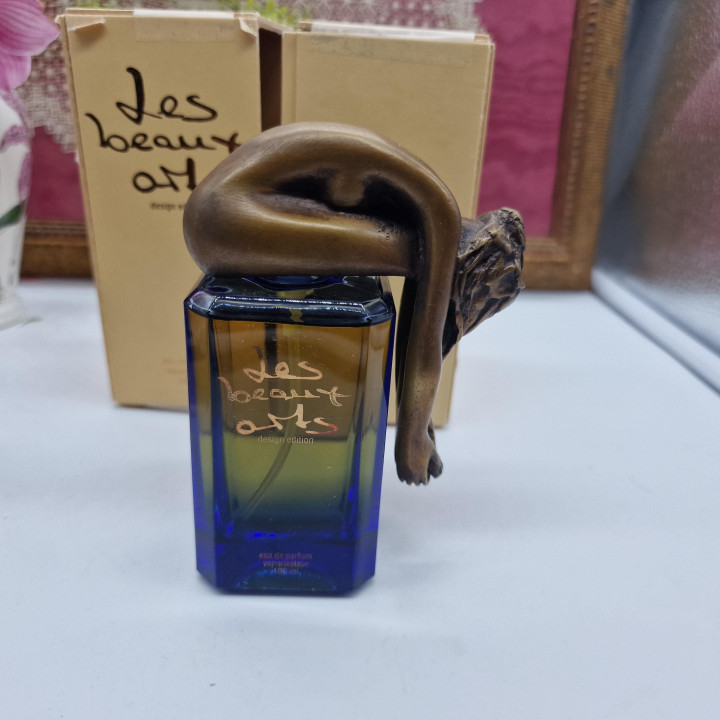 Vintage Parfumfles, Les Beaux Arts Iride van Bruno Bruni, Gelimiteerde Editie 100ml, Bronzen Sculptuur, 1994, met Certificaat
