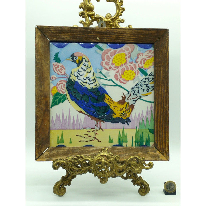 Wiktoriańska Płytka Ceramiczna XIX w. - Bażant