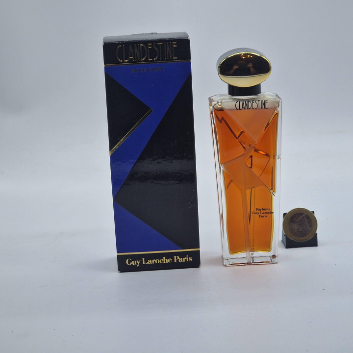 Clandestine Guy Laroche Eau de Toilette Perfumy Vintage Zapach, 50 ml z Oryginalnym Pudełkiem, 1986 Szypr Kwiatowy Kolekcjoners…