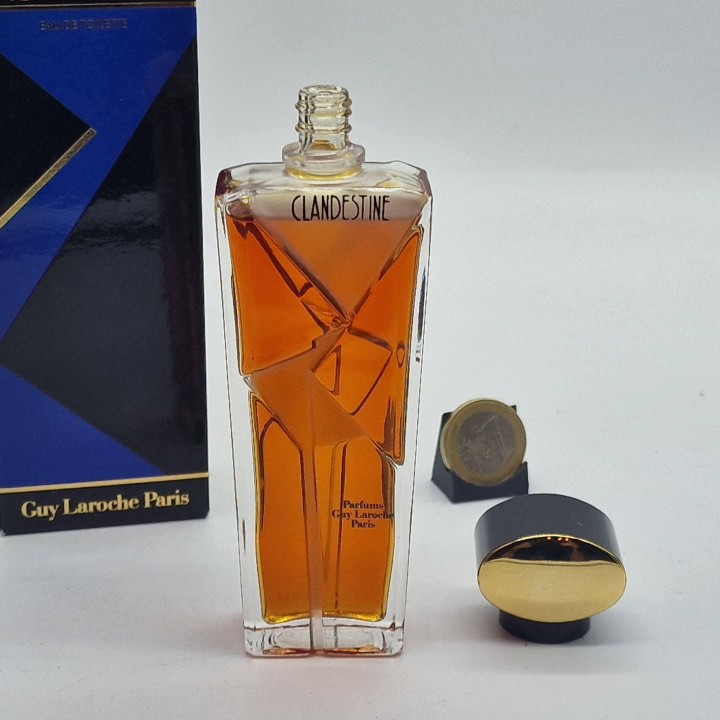 Clandestine Guy Laroche Eau de Toilette Profumo Vintage Fragranza, 50 ml con Scatola Originale, 1986 Chypre Floreale Collezione